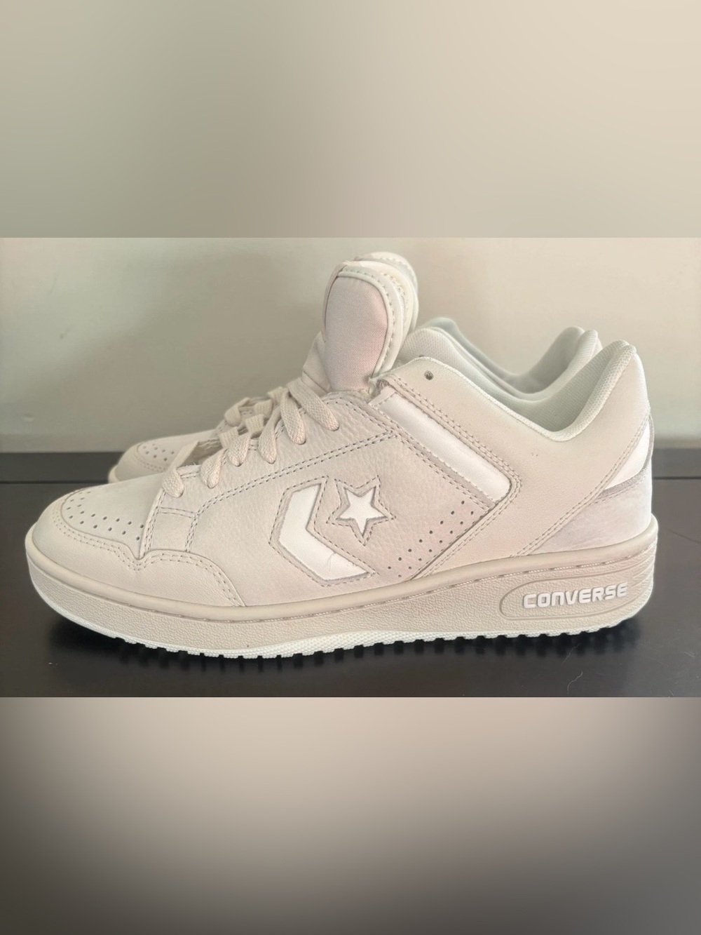 Converse Weapon Low OX Sneakers Light Dune All Leather Size 10 Brand New